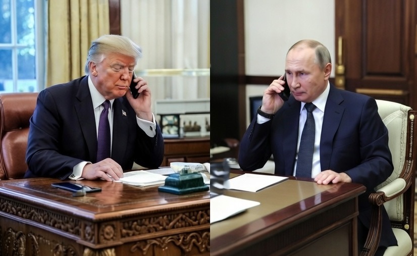 Τηλεφωνική επικοινωνία Ν.Τραμπ και  Β.Πούτιν  λίγο  πριν την συνάντηση του Αμερικανού προέδρου με τον Β.Ζελένσκι