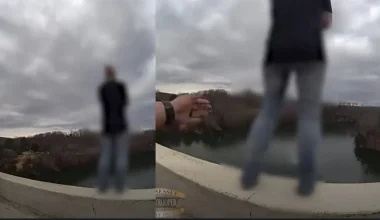 Τενεσί: H στιγμή που αστυνομικός σώζει γυναίκα που ετοιμάζεται να πηδήξει από γέφυρα – Δείτε βίντεο