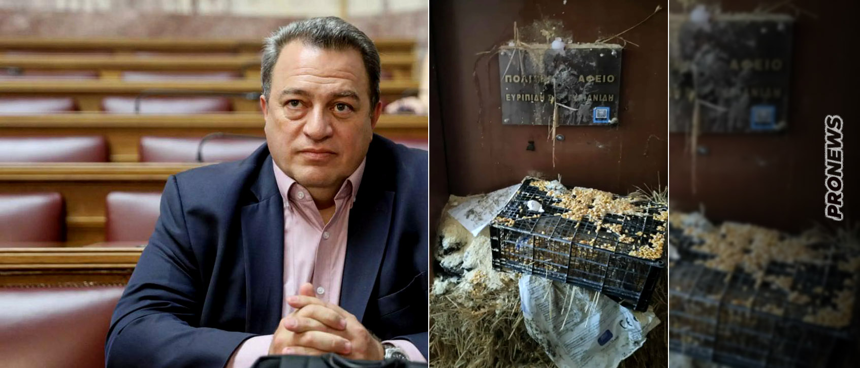 Αγρότες πέταξαν βαμβάκι και άχυρα στο γραφείο του Ε.Στυλιανίδη στην Κομοτηνή