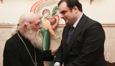 Ο Αρχιεπίσκοπος Ιερώνυμος συναντήθηκε με τον νέο πρόεδρο του Eurogroup Κυριάκο Πιερρακάκη