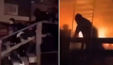 Kραν Μοντανά: H στιγμή που άνθρωποι προσπαθούν να ξεφύγουν από τις φλόγες στο μπαρ – Δείτε βίντεο