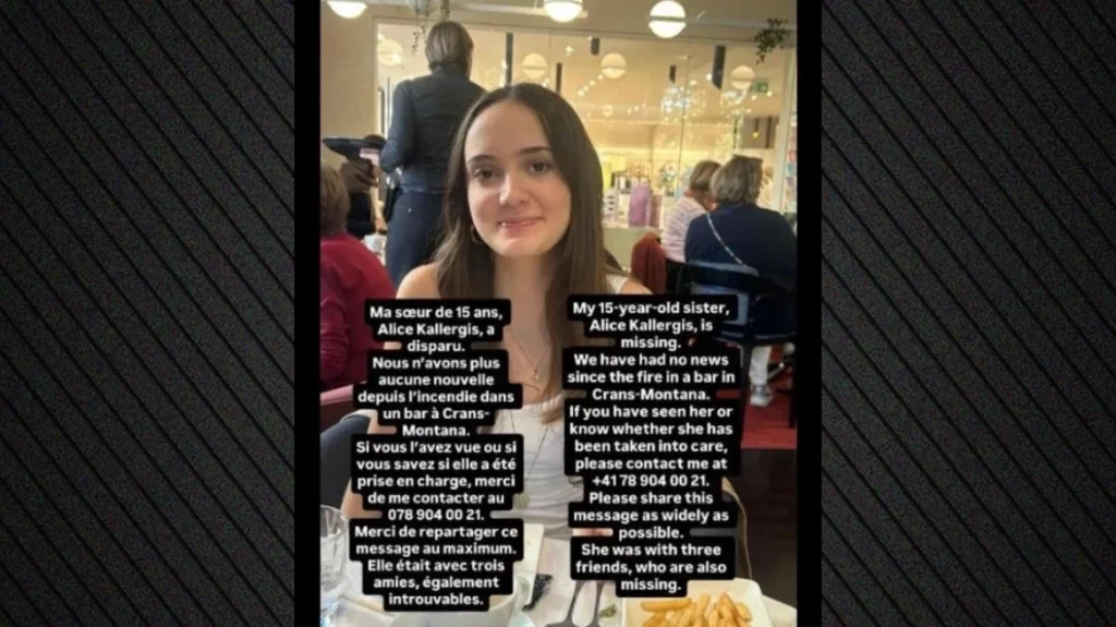 Aγνοείται 15χρονη Ελληνίδα μετά την τραγωδία στο Κραν Μοντανά: Δείτε φωτογραφία της