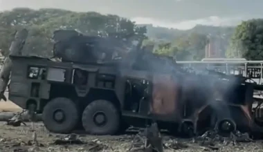 Η στιγμή που σύστημα αεράμυνας BUK-M2E της Βενεζουέλας έχει δεχθεί αμερικανικό πλήγμα (βίντεο)