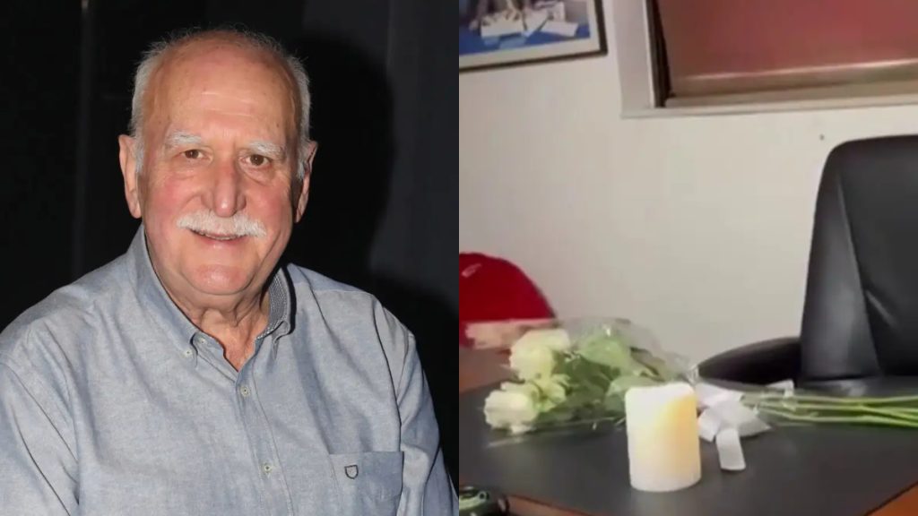 Γ.Παπαδάκης: Ένα μπουκέτο λευκά λουλούδια και ένα αναμμένο κερί στο γραφείο του στον ΑΝΤ1