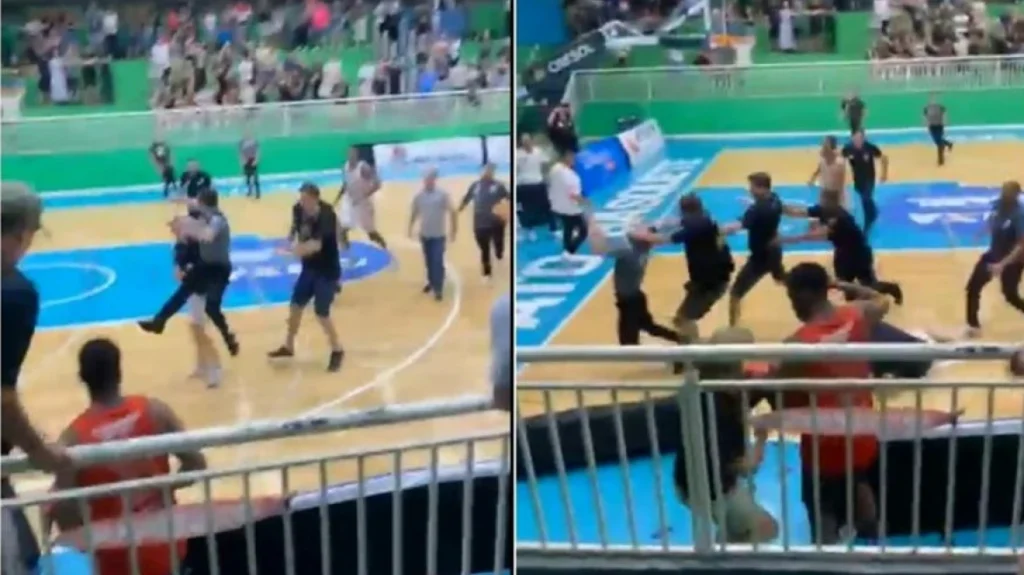 Σκηνές «χάους» σε αγώνα μπάσκετ στην Βραζιλία: Μέλη του τεχνικού επιτελείου της Πάτο ξυλοκόπησαν διαιτητή (βίντεο)