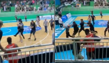 Σκηνές «χάους» σε αγώνα μπάσκετ στην Βραζιλία: Μέλη του τεχνικού επιτελείου της Πάτο ξυλοκόπησαν διαιτητή (βίντεο)