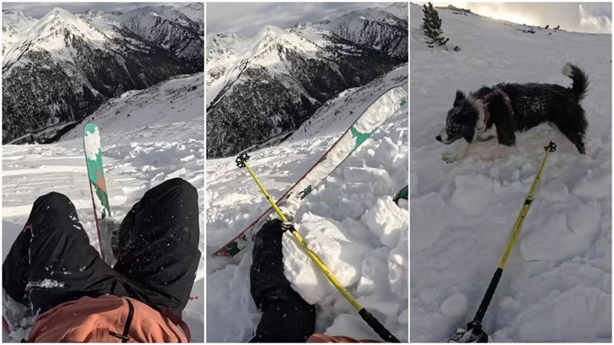 Βίντεο: Η στιγμή που σκιέρ παρασύρεται μαζί με το σκύλο της από χιονοστιβάδα σε βουνό στην Ανδόρα