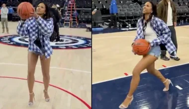 Α.Ρότζερς: Εκτέλεσε ελεύθερες βολές στο παρκέ με τακούνια και «έκλεψε» τις εντυπώσεις (βίντεο)