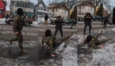 Βίντεο: Η στιγμή που πράκτορας της ICE γλιστράει στον παγωμένο δρόμο και… σωριάζεται ενώ καταδίωκε πολίτες!