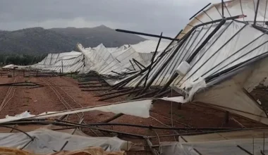 Σοβαρές ζημιές και διακοπές ρεύματος στην Κρήτη από τους θυελλώδεις ανέμους έως 9 μποφόρ