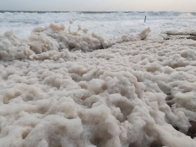 Βίντεο: Άφρισε η θάλασσα στην Παλαιόχωρα Χανίων μετά την κακοκαιρία