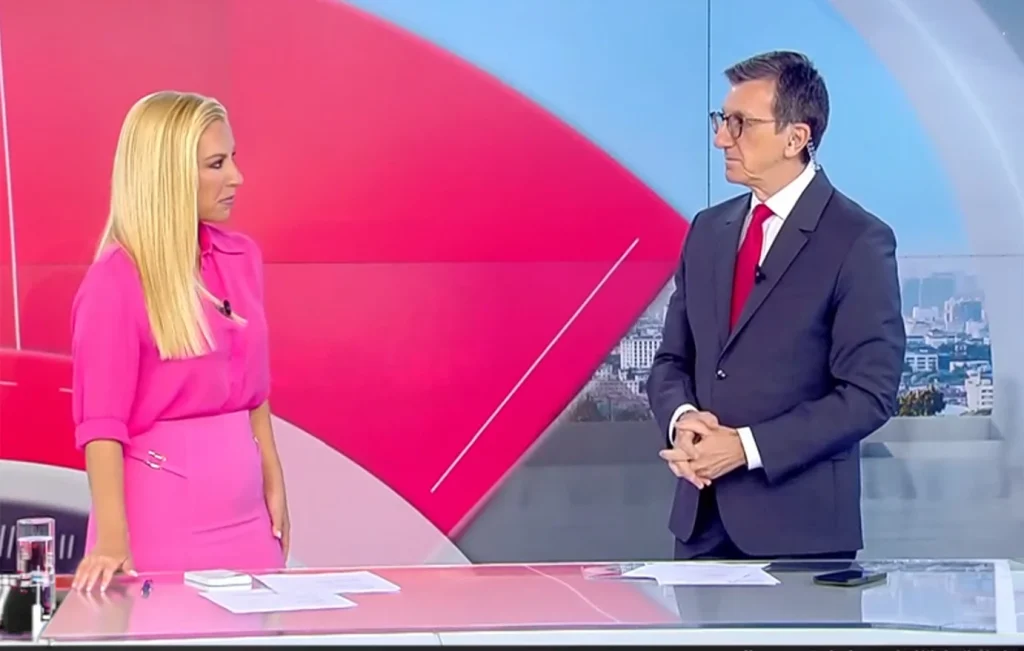 «Άγρια» σύγκρουση Μ.Αναστασοπούλου – Α.Πορτοσάλτε στον «αέρα» εκπομπής: «Δεν θα κάνεις κουβέντα μαζί μου» (βίντεο)