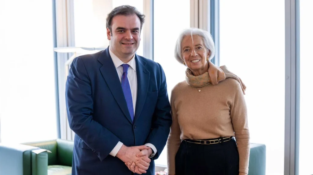 Συνάντηση Κ.Πιερρακάκη – Κ.Λαγκάρντ: «Θέλουμε μια ισχυρή ευρωζώνη»