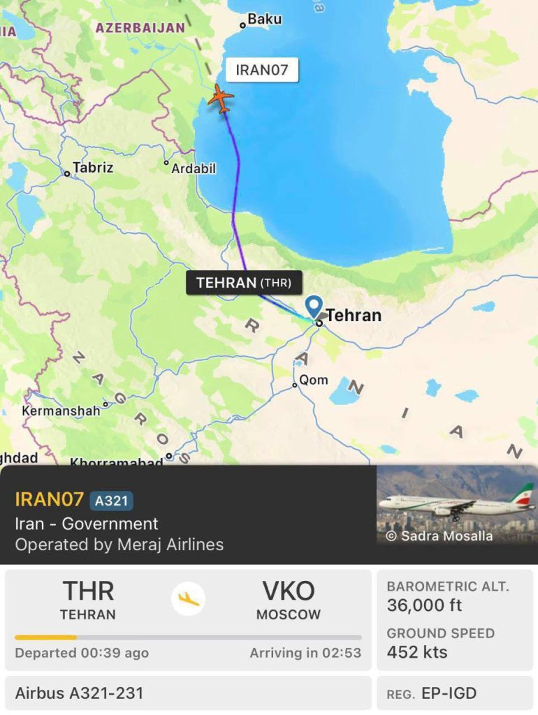 Ιρανικό κυβερνητικό αεροσκάφος πέταξε για Μόσχα: Ποιον μετέφερε και γιατί;