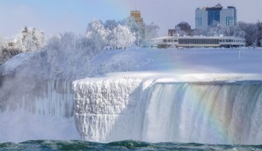 Πάγωσαν οι καταρράκτες του Νιαγάρα αλλά μόνο στην καναδική πλευρά (βίντεο)