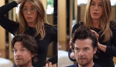 Η Τ.Άνιστον έκανε «στροφή» καριέρας και το έριξε στην… κομμωτική με «πελάτη» τον Τ.Μπέιτμαν (βίντεο)