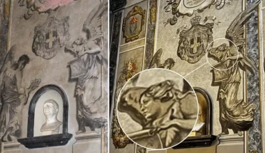 «Είναι αλλού»: Αφαιρέθηκε από εκκλησία της Ρώμης η τοιχογραφία με τον άγγελο που έμοιαζε στην Τ.Μελόνι