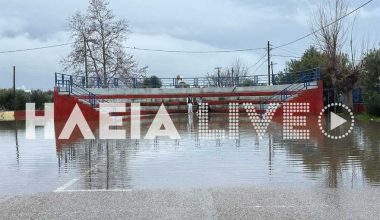 Σφοδρή βροχόπτωση στην Ηλεία: Πλημμύρισαν δρόμοι στον Πύργο – Εκκενώθηκαν σχολεία (βίντεο – φωτο)