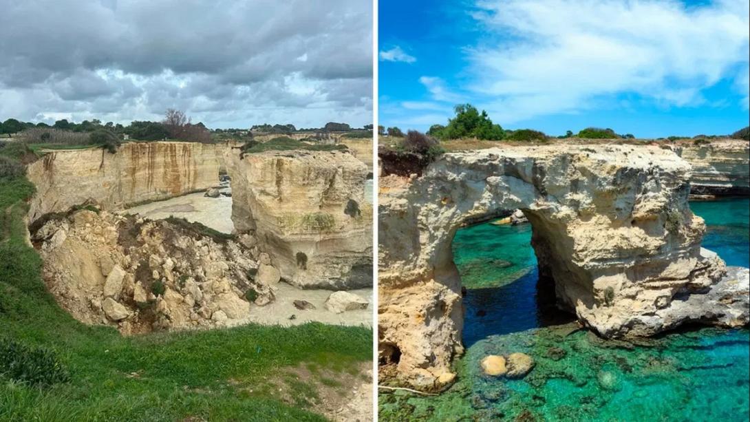 Ιταλία: Κατέρρευσε ανήμερα του Αγίου Βαλεντίνου η «αψίδα του έρωτα»! (βίντεο)