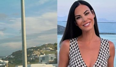 Η Εύη Βατίδου καταγγέλει την τοποθέτηση πυλώνων του ΔΕΔΔΗΕ μπροστά από το σπίτι της στη Μύκονο