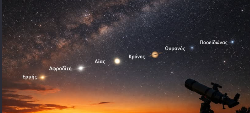 Έρχεται η «πλανητική παρέλαση»: Ποιοι πλανήτες θα είναι ορατοί με γυμνό μάτι