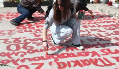 Συλλαλητήριο για τα Τέμπη: Έγραψαν ξανά τα ονόματα των νεκρών (φωτογραφίες)