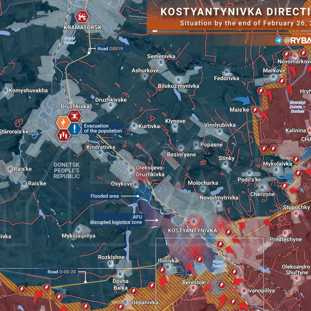 Κονσταντινόφκα: Αργά αλλά σταθερά η πόλη τίθεται υπό τον ρωσικό έλεγχο