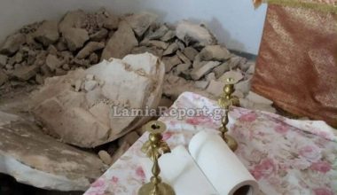 Φθιώτιδα: Iερόσυλοι διέλυσαν την Αγία Τράπεζα σε εκκλησία αναζητώντας λίρες! (φωτο)