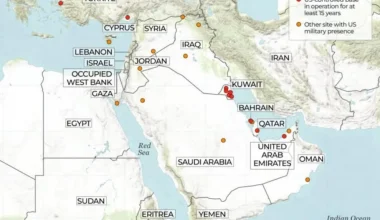 Επίθεση ΗΠΑ και Ισραήλ στο Ιραν: Τουλάχιστον 19 αμερικανικές στρατιωτικές βάσεις στη Μέση Ανατολή – Δείτε το χάρτη