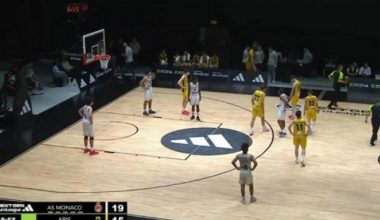 Η στιγμή που διακόπτεται λόγω ιρανικών αντιποίνων το ματς Μονακό – Άρης για το NextGen EuroLeague στο Άμπου Ντάμπι