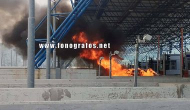 Αυτοκίνητο έγινε παρανάλωμα του πυρός στα διόδια της Τραγάνας (φωτο)