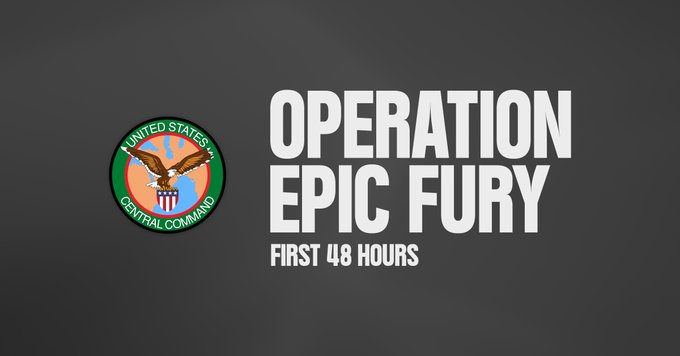 Η ανάρτηση της CENTCOM για τις πρώτες 48 ώρες του πολέμου