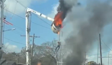 Εφιάλτης για εργάτη στην Λουιζιάνα των ΗΠΑ: Κρεμάστηκε στο κενό για να μην καεί ζωντανός από ηλεκτροπληξία (βίντεο)