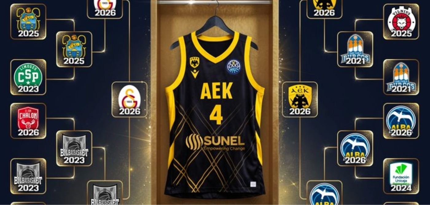 Η φανέλα της ΑΕΚ αναδείχθηκε η ομορφότερη στην ιστορία του Basketball Champions League