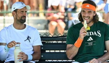 Στέφανος Τσιτσιπάς και Νόβακ Τζόκοβιτς ηττήθηκαν και αποκλείστηκαν στο διπλό του Indian Wells (βίντεο)