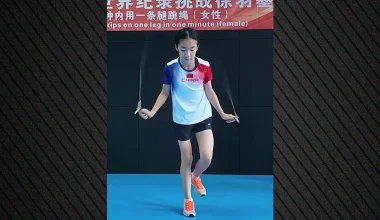 Κίνα: Κοριτσάκι «έσπασε» το ρεκόρ των περισσότερων αλμάτων, με σχοινάκι, στο ένα πόδι (βίντεο)