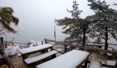 Το έστρωσε στην Πάρνηθα: Τσουχτερό το κρύο στα καταφύγια Μπάφι και Φλαμπούρι (βίντεο)