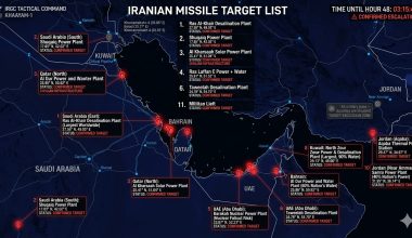 Λίστα θανάτου από την Τεχεράνη: Οι  12 στόχοι που απειλεί να ισοπεδώσει – Και πυρηνικό εργοστάσιο στα ΗΑΕ!