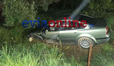 Καραμπόλα τεσσάρων οχημάτων στην Εύβοια: Χωρίς πινακίδες το ένα αυτοκίνητο – Δείτε φωτογραφίες