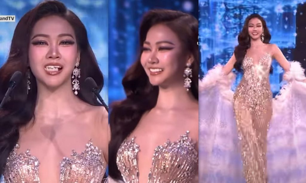 Ακομπλεξάριστη η Μις Ταϊλάνδη: Επανεμφανίστηκε στη σκηνή & έβαλε τις οδοντοστοιχίες της μπροστά στο κοινό (βίντεο)