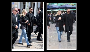 Η Γαρυφαλλιά Καληφώνη αντί για λουλούδια… επέλεξε να κρατάει ένα καφέ στην κηδεία της Μαρινέλλας!