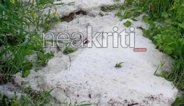 Σφοδρή χαλαζόπτωση σε όλη την Κρήτη εξαιτίας της κακοκαιρίας «Erminio» – Δείτε βίντεο και φωτογραφίες