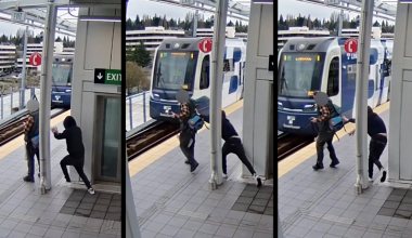 Βίντεο: Η στιγμή που σχιζοφρενής πλησιάζει άνδρα και να επιχειρεί τον σπρώξει σε διερχόμενο συρμό στο Σιάτλ