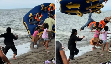 Ινδονησία: Η στιγμή που τουρίστες εκσφενδονίζονται από φουσκωτό θαλάσσιο παιχνίδι (βίντεο)