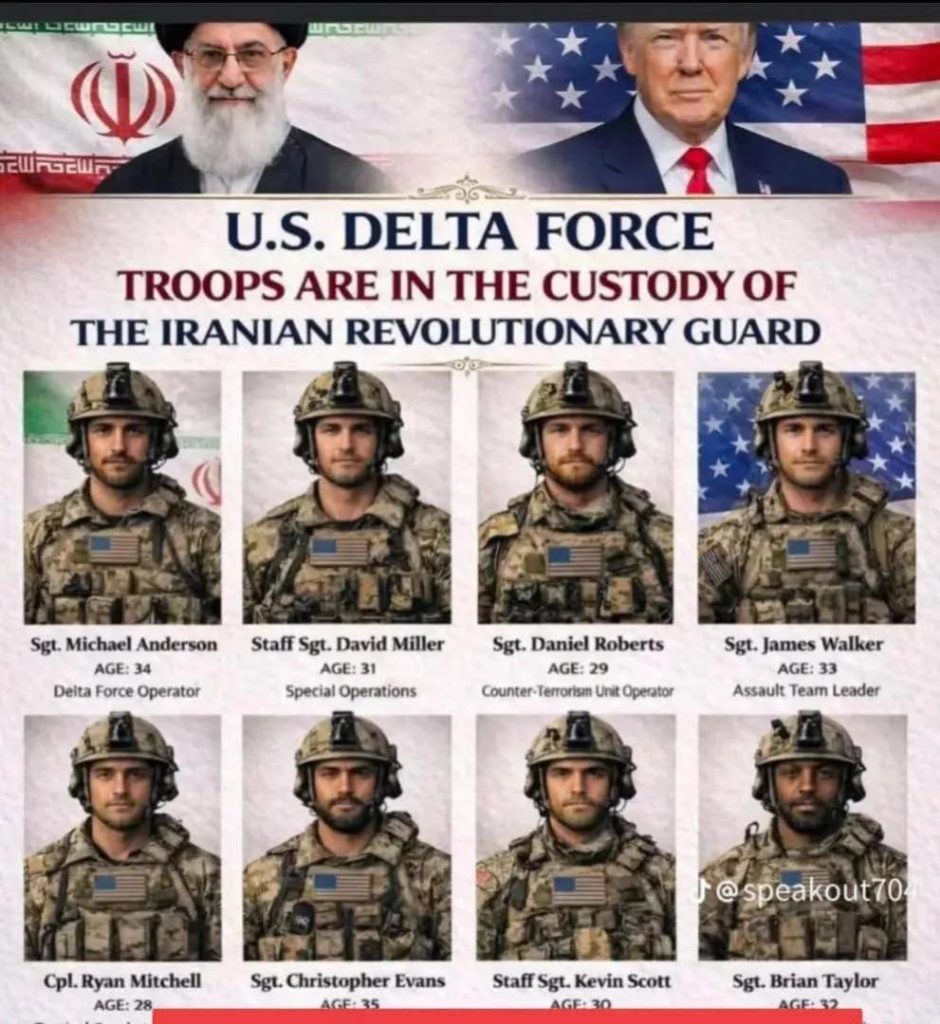 Oι Ιρανοί ισχυρίζονται ότι έχουν αιχμαλωτίσει 50 στελέχη της Delta Force! – Έχουν δημοσιεύσει και ονόματα
