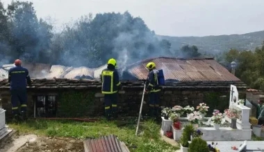 Ιωάννινα: Στις φλόγες νεκροταφείο – Καταστράφηκε το οστεοφυλάκιο (φωτο)