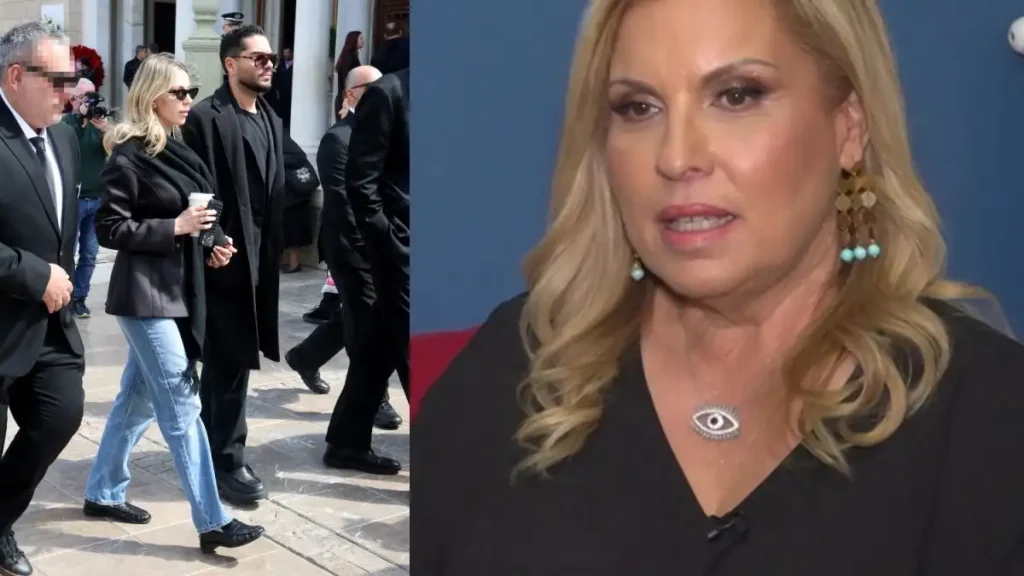 Το «καρφί» της Μαίρης Αυγερινοπούλου στην Γ.Καληφώνη για τον καφέ στο χέρι στην κηδεία της Μαρινέλλας (βίντεο)