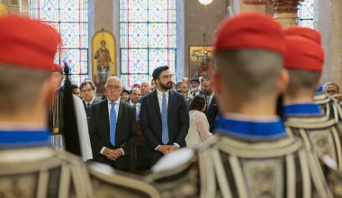 Ο δήμαρχος της Νέας Υόρκης στον Καθεδρικό Ναό της Αγίας Τριάδας  για τον εορτασμό της 25ης Μαρτίου