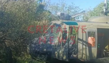 Ελικόπτερο της Πολεμικής Αεροπορίας πραγματοποίησε αναγκαστική προσγείωση μεταξύ Μαθιάς και Αμαριανού (upd)