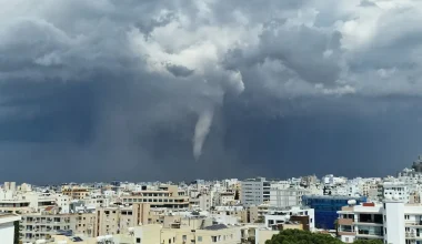 Κύπρος: Mεγάλος ανεμοστρόβιλος εμφανίστηκε στην ανατολική Λευκωσία – Δείτε βίντεο
